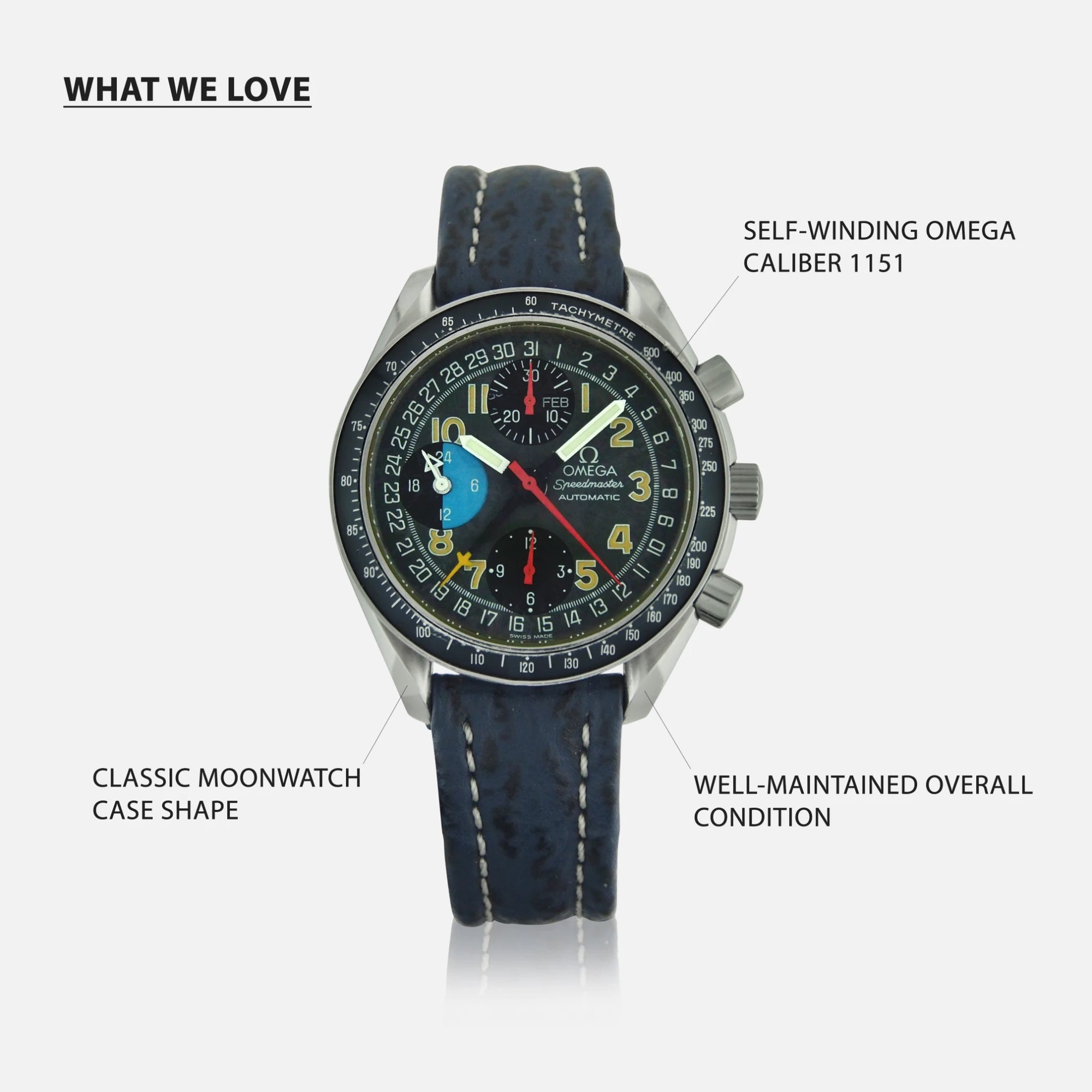 1995 Omega Speedmaster Ref. 175.0084 - Vintage Watch Leader Slideshow