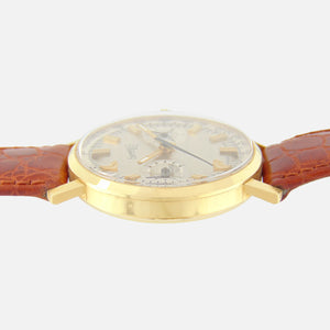 1970s Vintage Eberhard & Co. Chronograph Manual Watch Extra Fort Wristwatch Ref. 31007 Cal. 324 in 18Kt Yellow Gold for sale on Vintage Watch Leader Shop Seller with Free Shipping