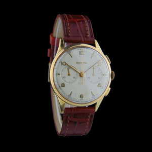 Zenith - Cal. 143 A rare, solid 18Kt gold, Excelsior Park Chronograph - Vintage Watch Leader
